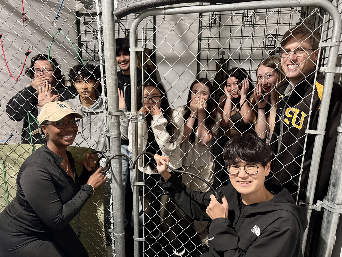 group 1 trapped behind a locked gate