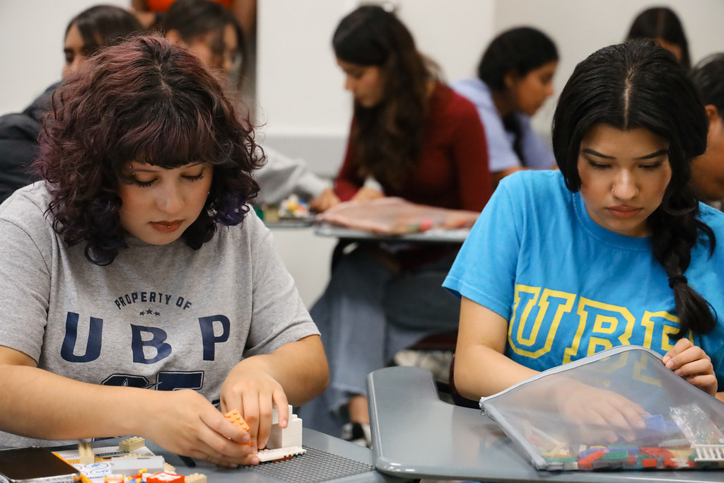 Two students participating at UBP's Youth Steam Summit.