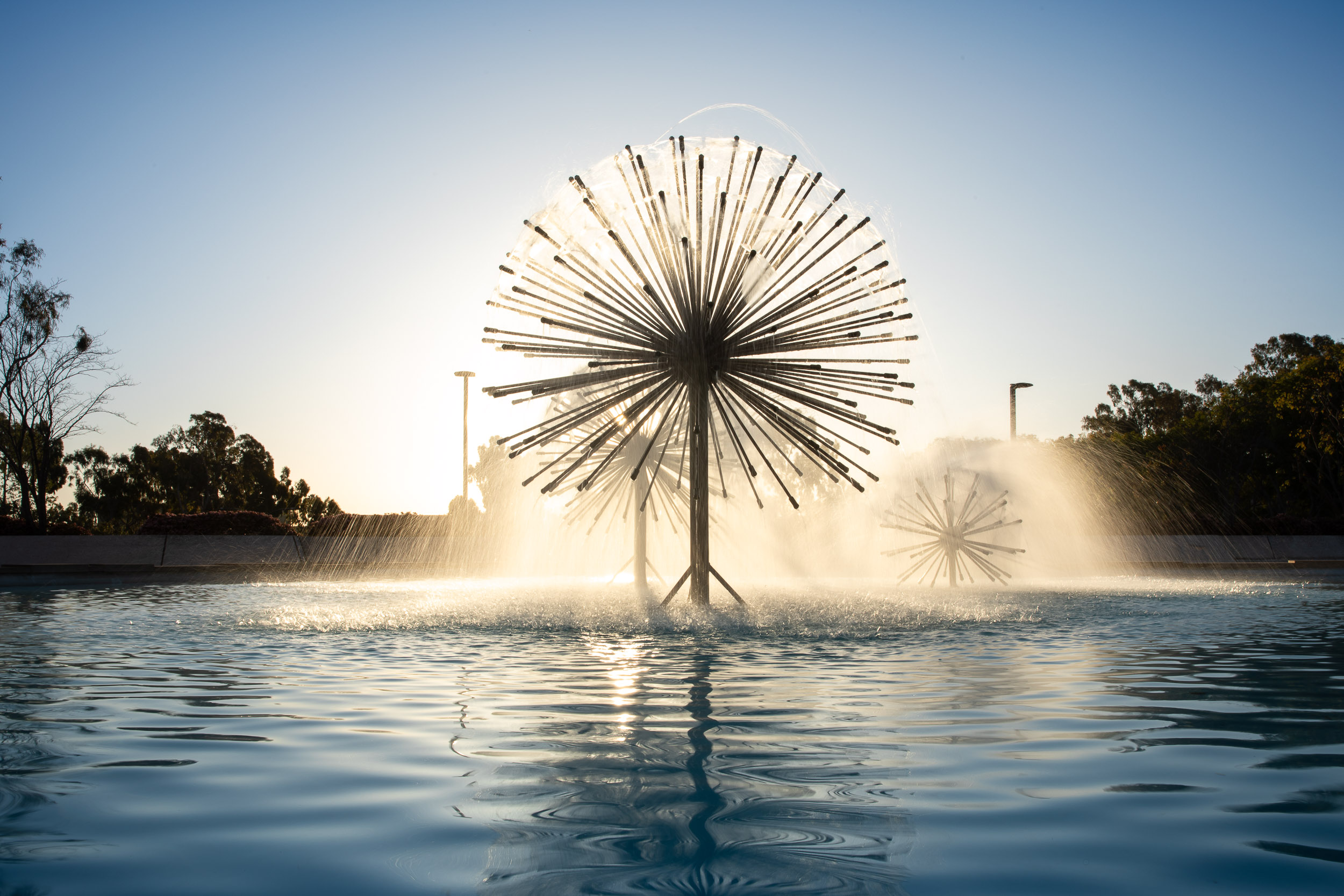 Fountain outside Brotman Hall