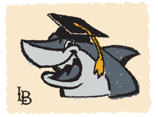 Elbee wearing a graduation cap