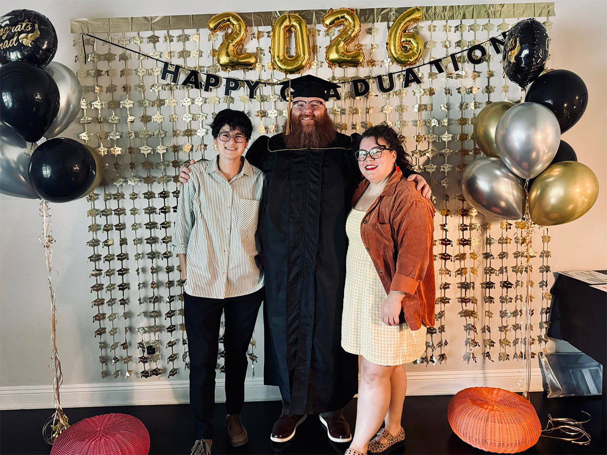 Lucas Brinham, his family, and his mentor Jen-Mei Chang