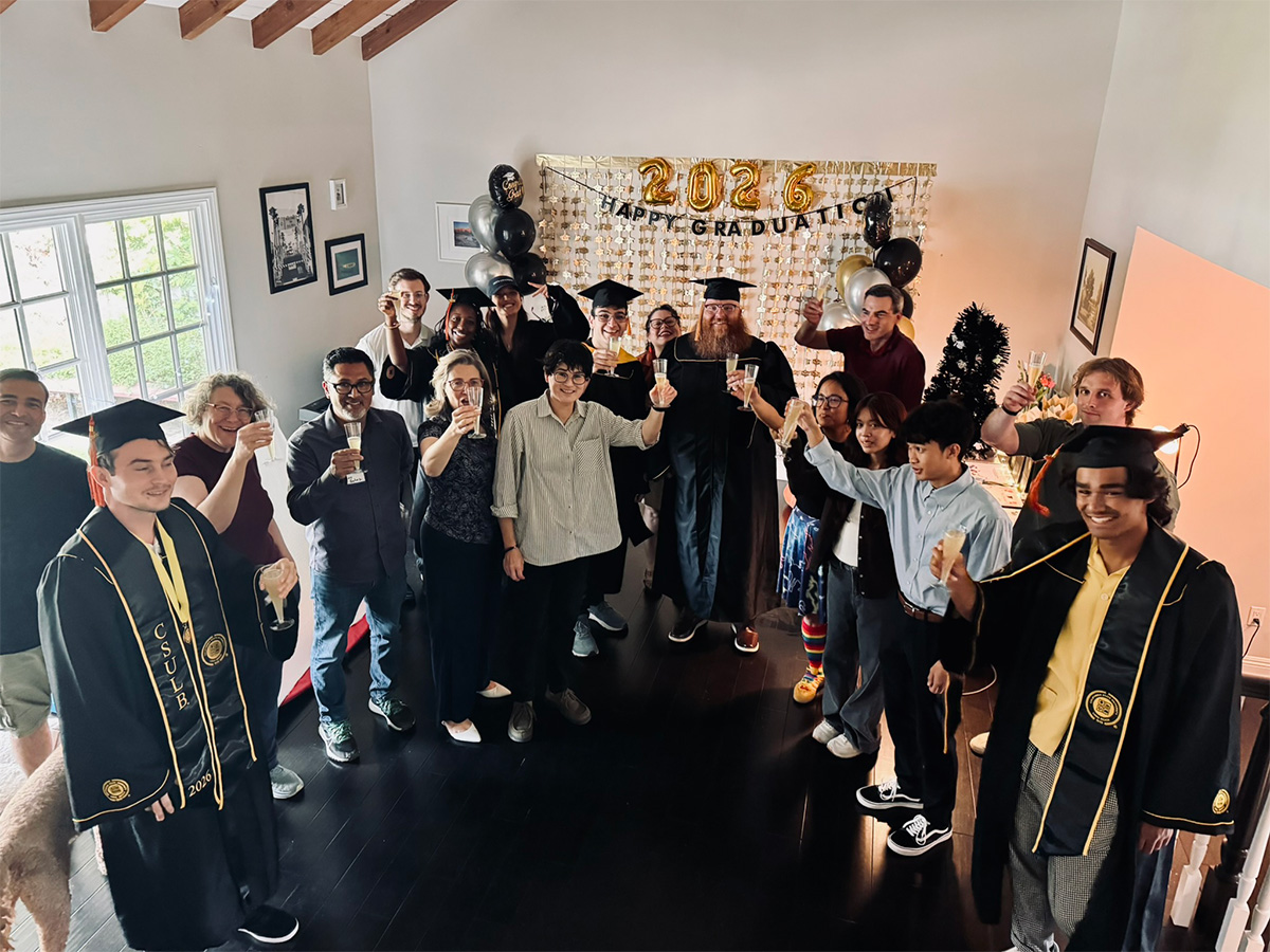 celebrants toasting at the event