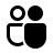 two outlines of people