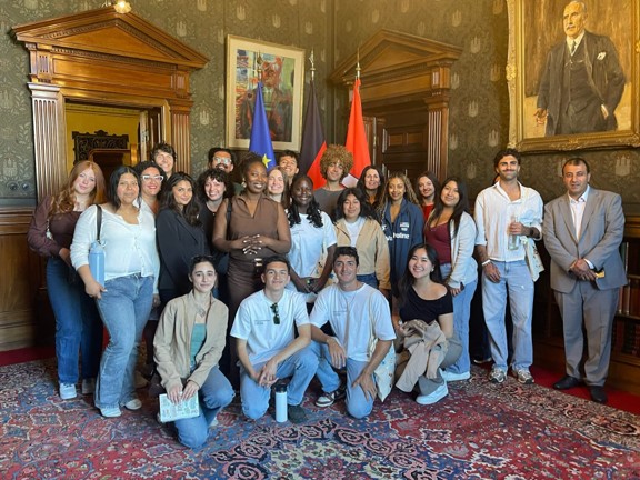 CSULB students participated in civic, cultural, academic, and company visits designed to connect global business theory with lived experience. Photo courtesy of IB 494B participants.