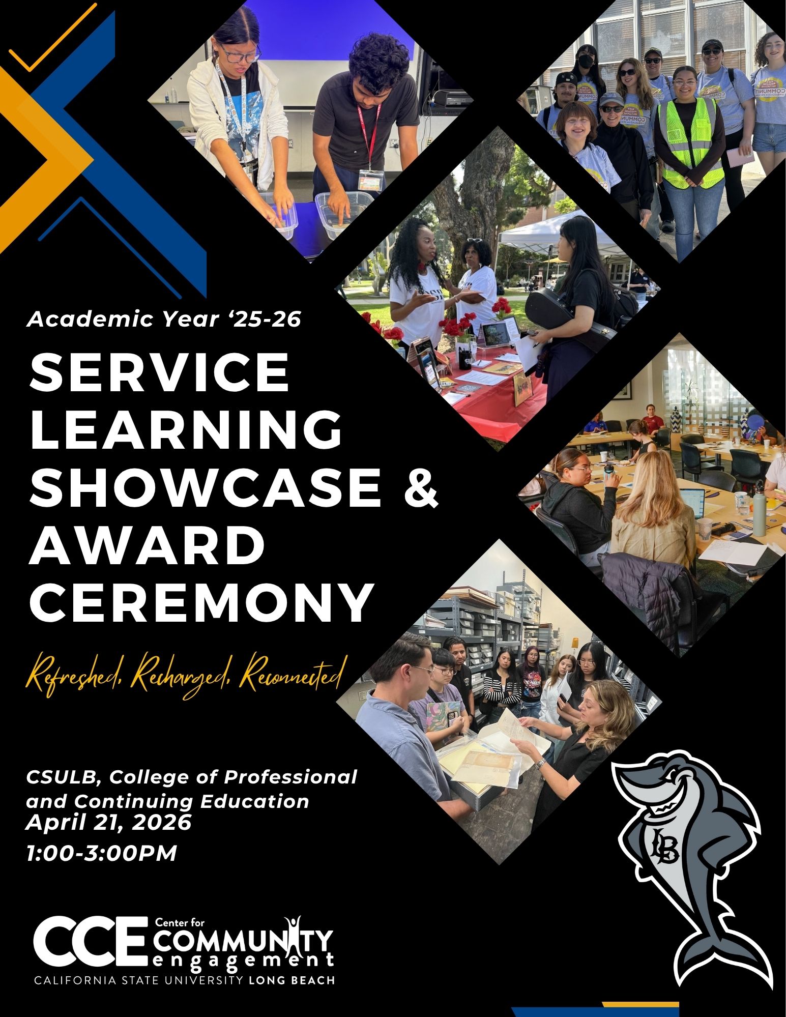 invitation to the service learning showcase 