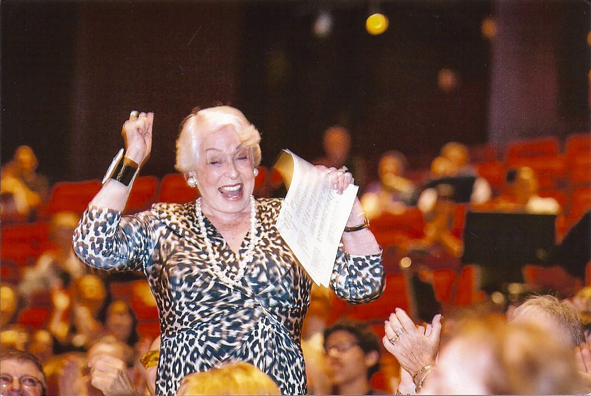 Regena Cole in a celebration stance