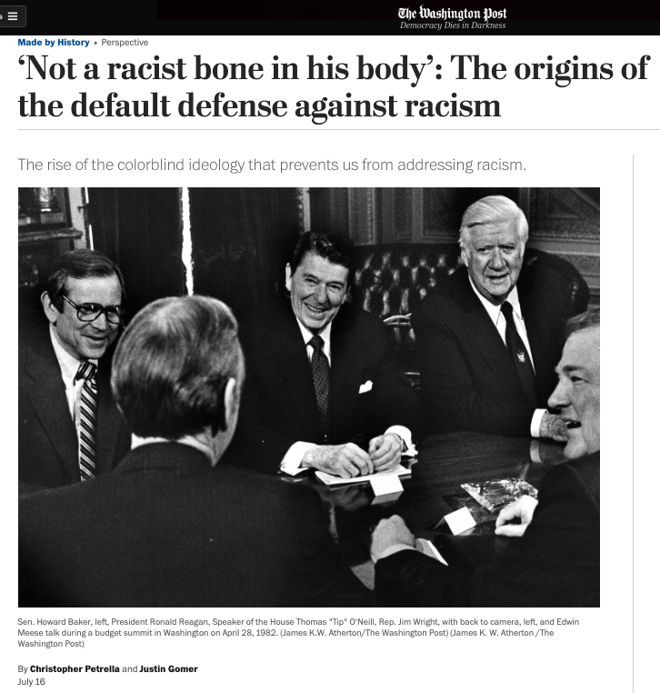 'Not A Racist Bone In His Body' Washington Post Cover