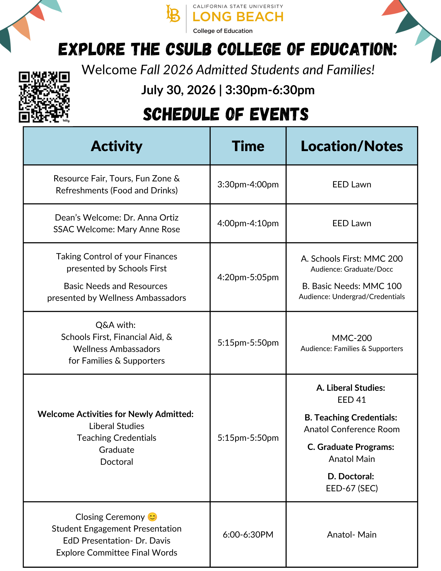 Explore the College of Education Agenda