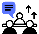 clipart people communicating in a room