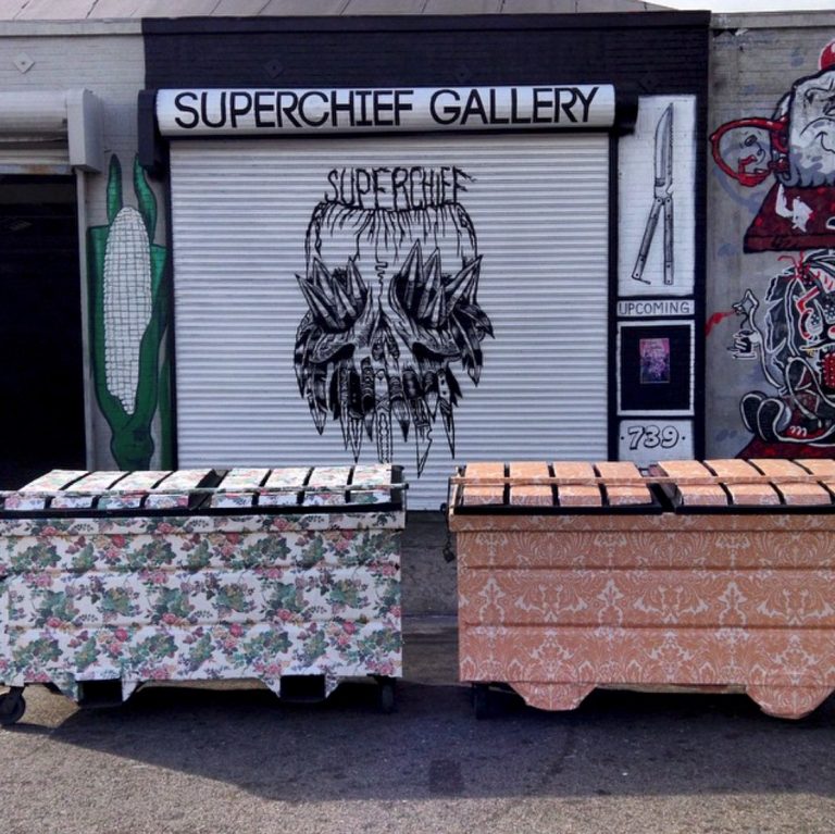While earning her MFA at Long Beach State, C. Finley started wallpapering dumpsters as a project for a class.
