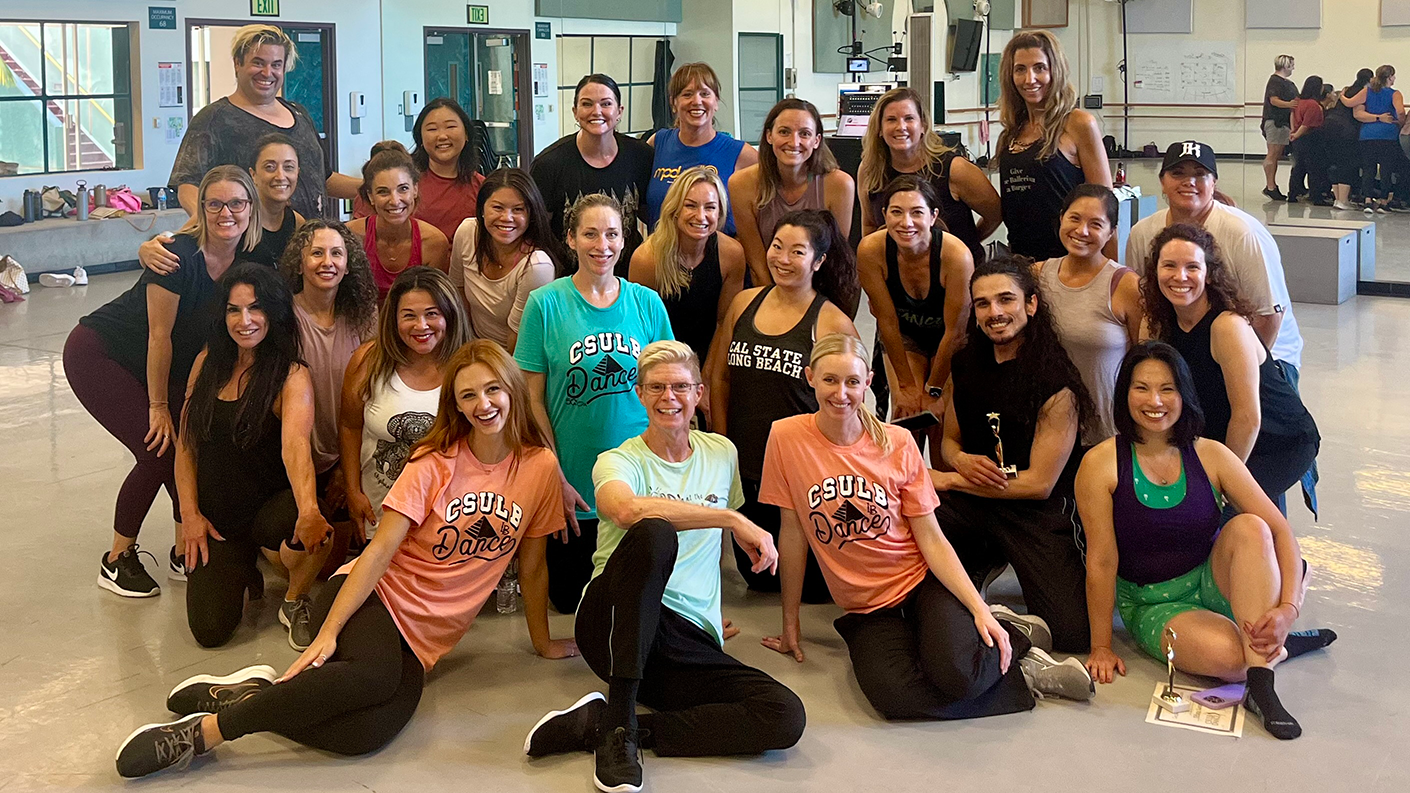 A group photo in a dance studio of MPDW participants
