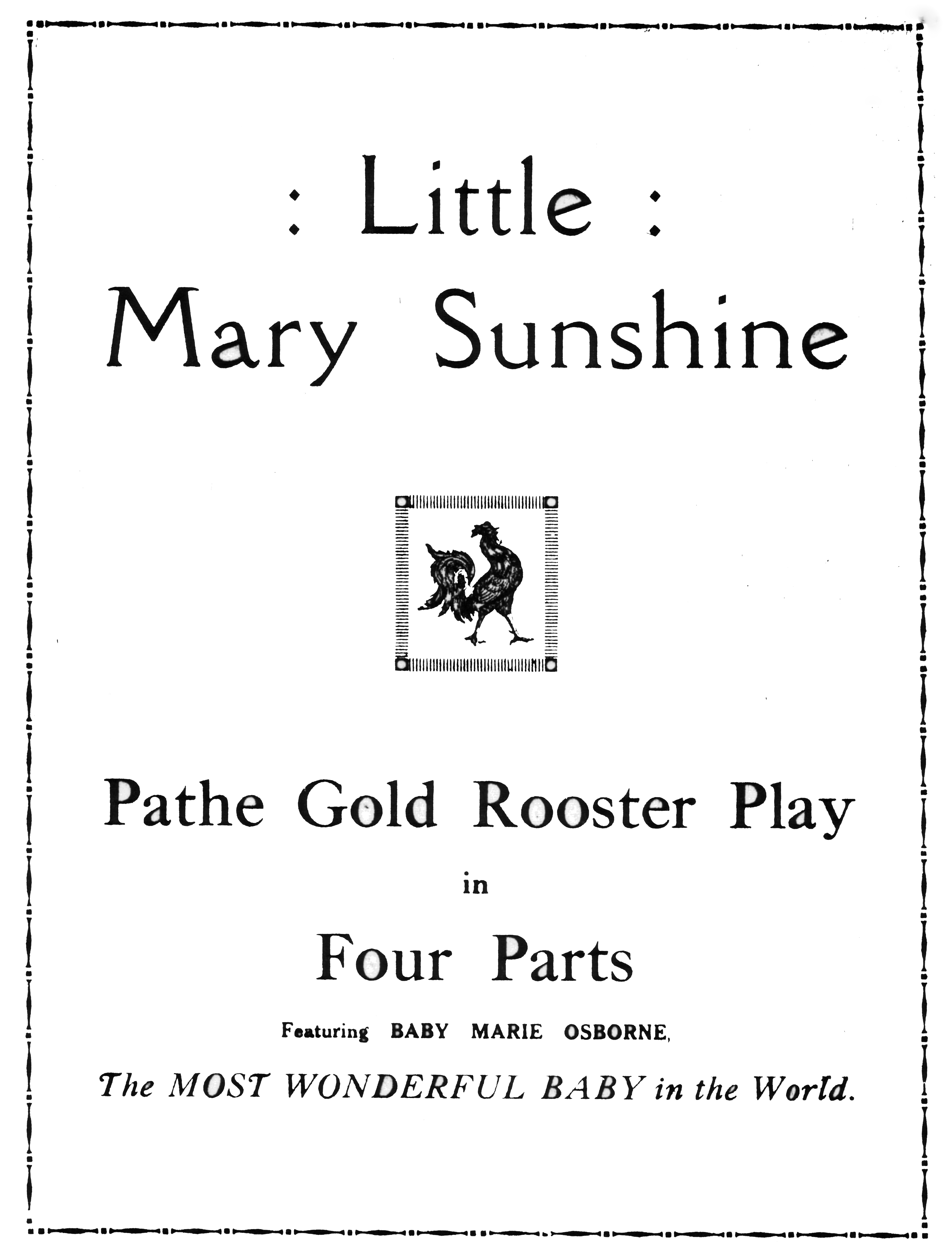 'Little Mary Sunshine' - Page One