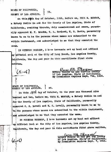 Articles of Incorporation - Page Six