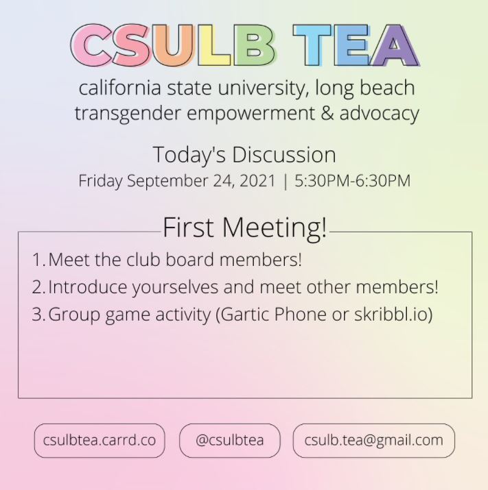 CSULB TEA First Meeting Flyer