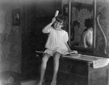 Mary Combing Hair
