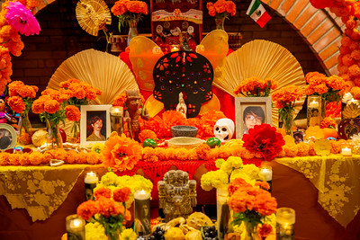 An ofrenda at Dia de Los Muertos.