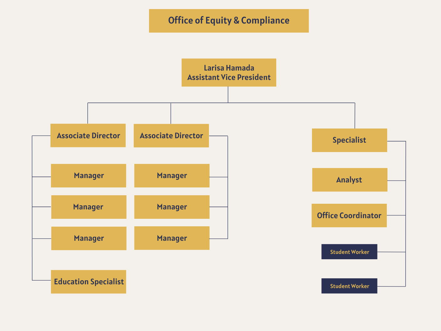 Office of Equity & Compliance Work Org Chart