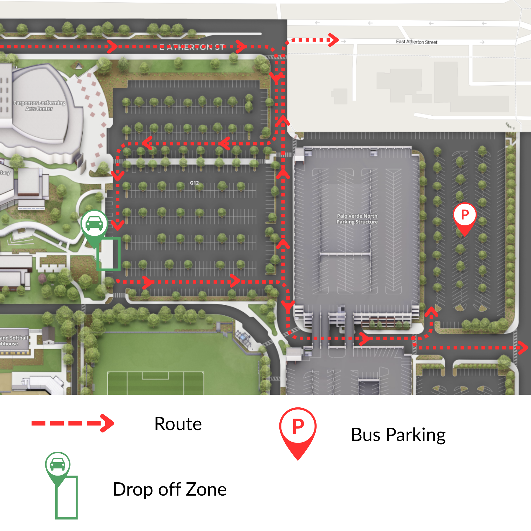 Route to Drop off in G12