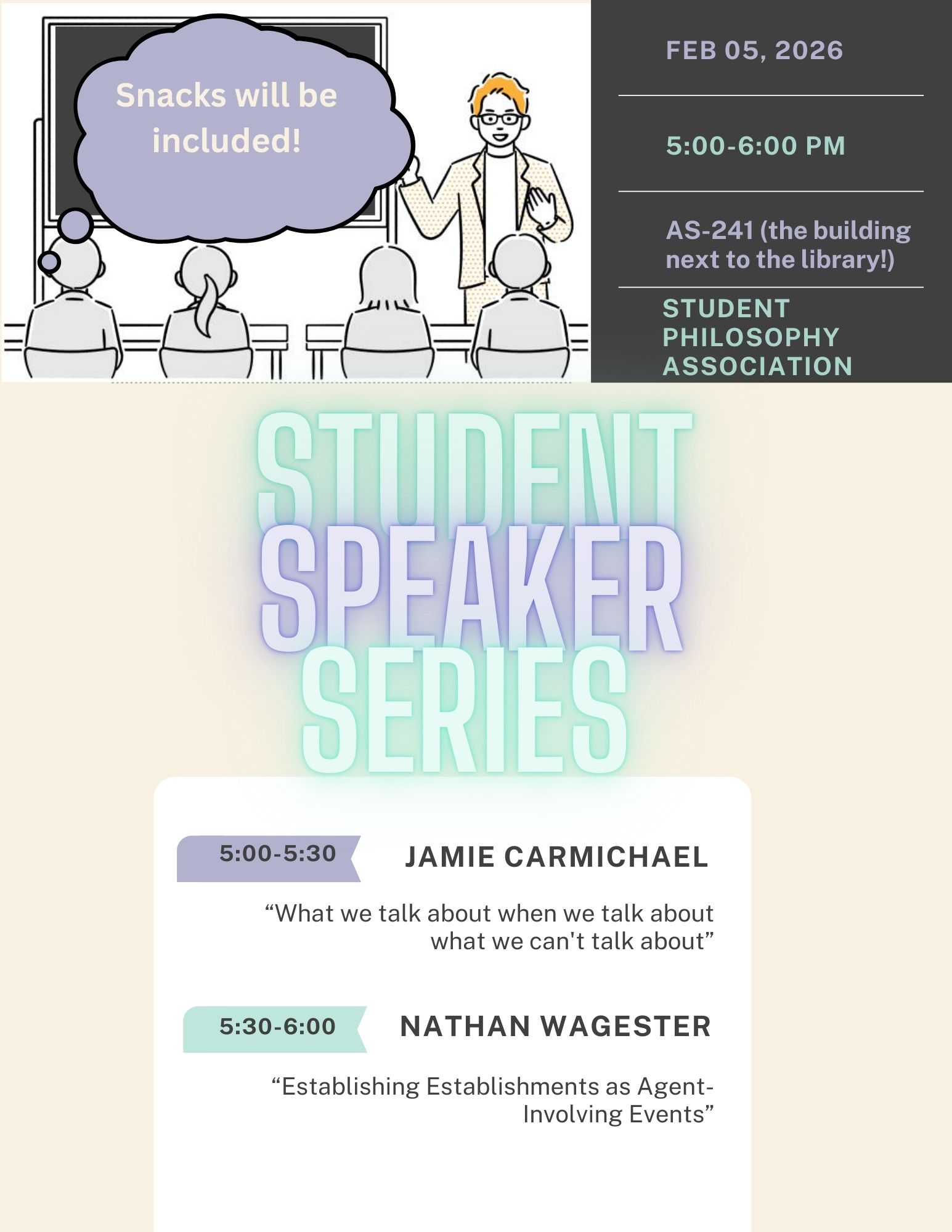 Student Speaker Series - Carmichael Wagester