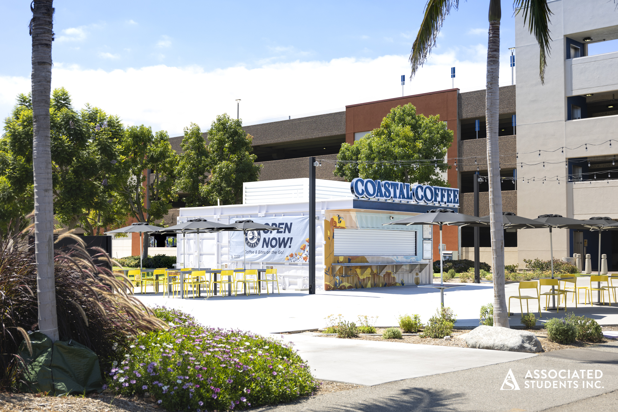 A further back shot of the area around Coastal Coffee including the location. 