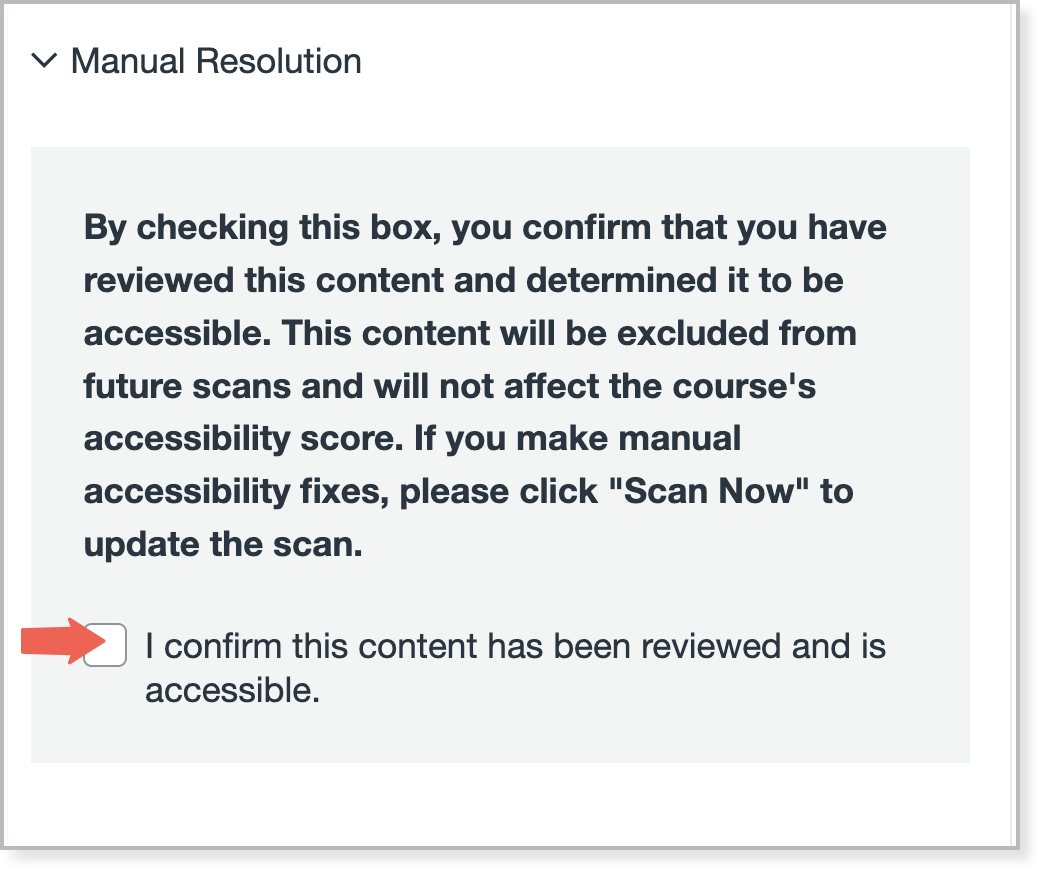 manual resolution confirmation box