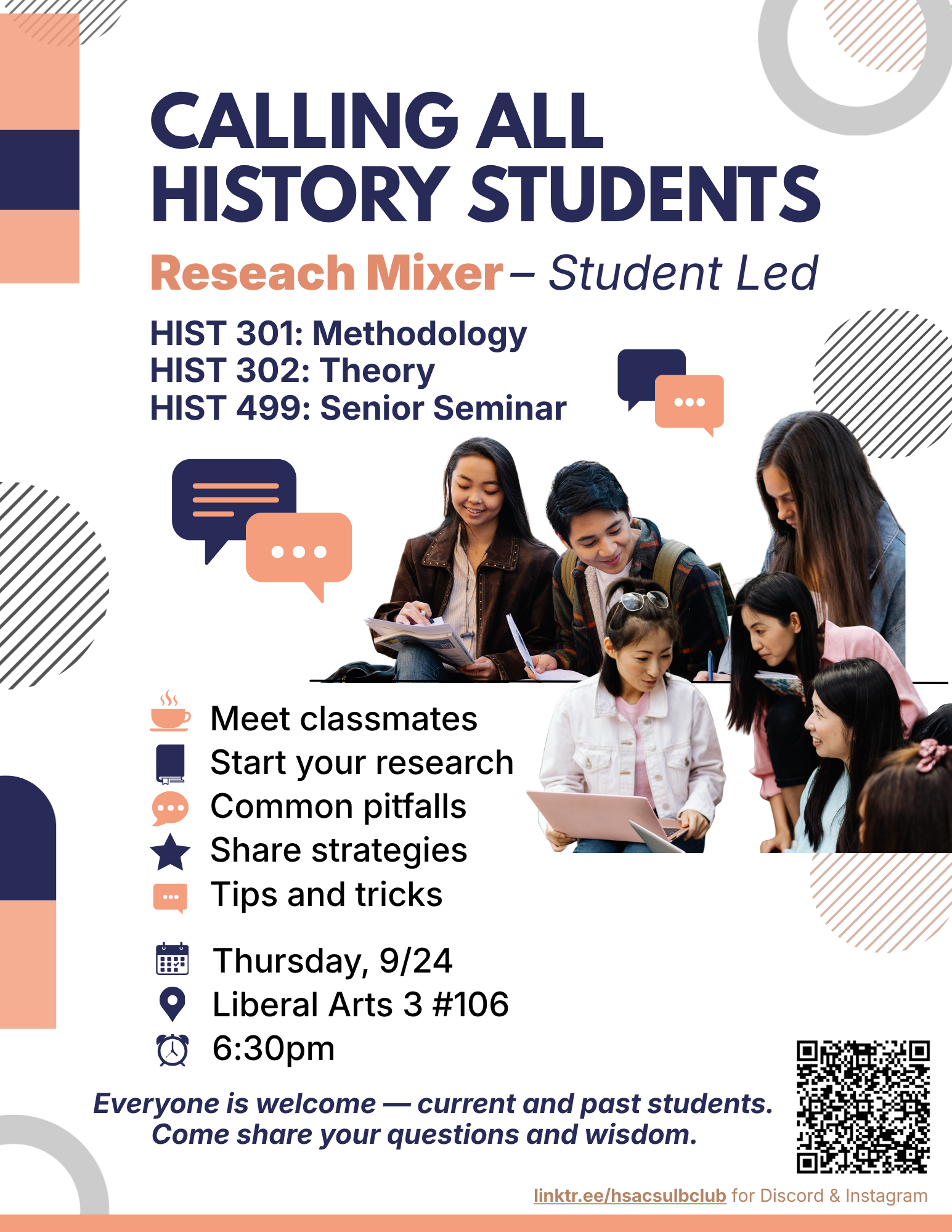 History Student Mixer - 9/24/26