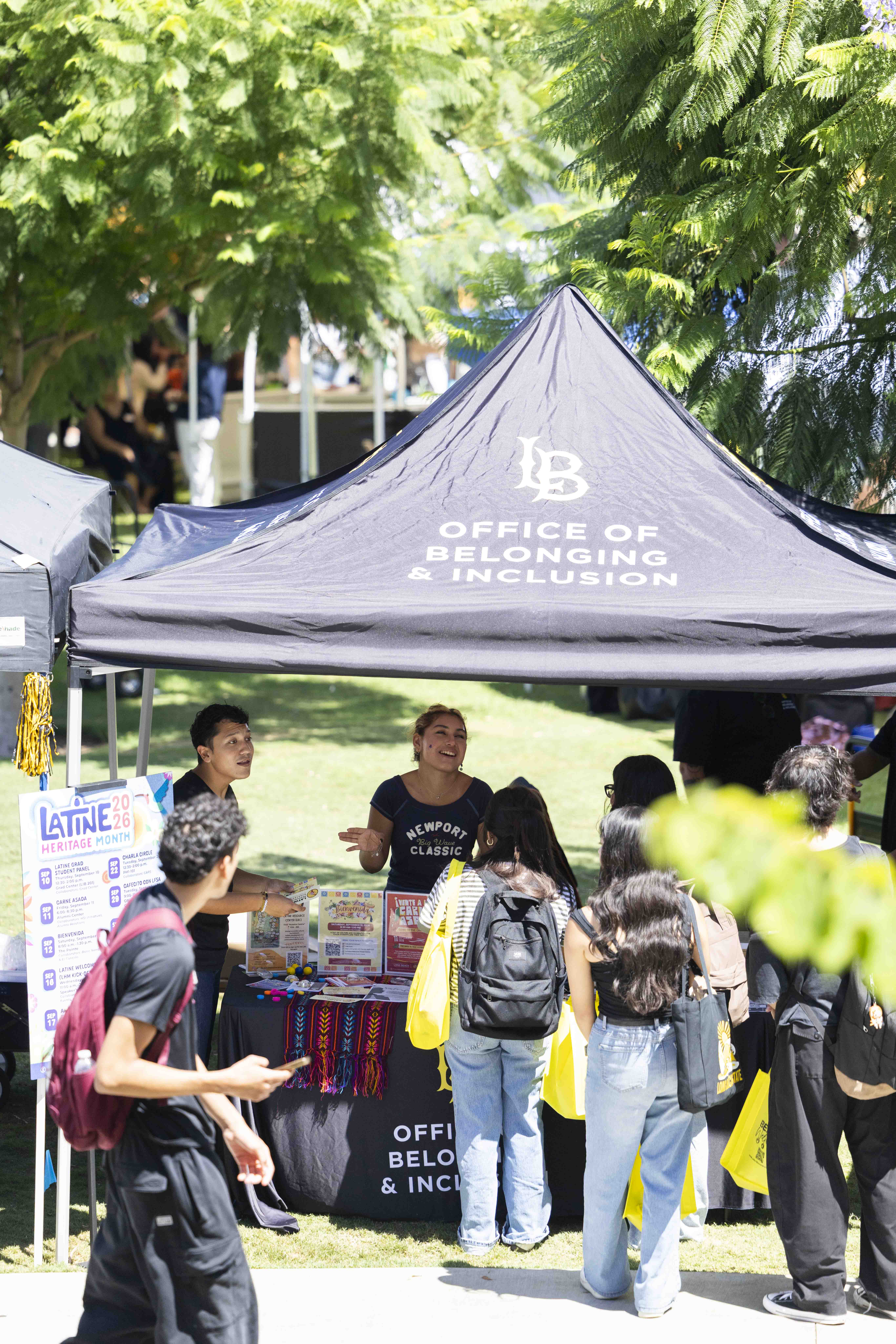 The booth for the Office of Belonging and Inclusion at Week of Welcome