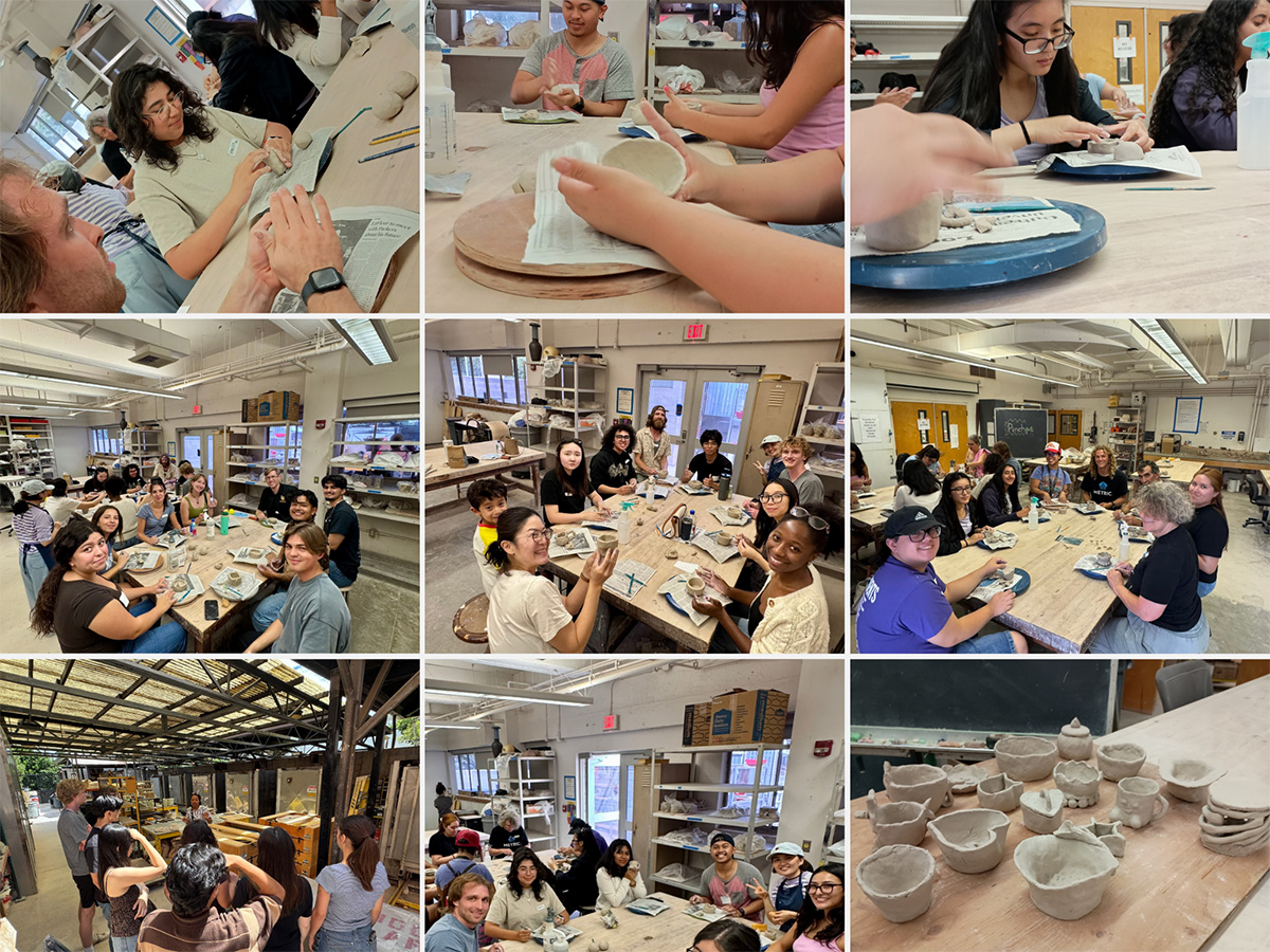 hands working clay