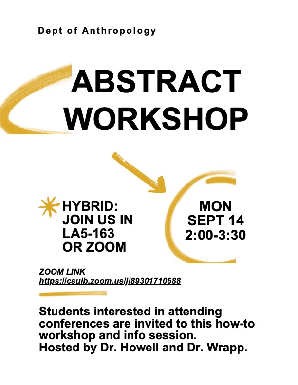Poster with details on the Abstract Workshop