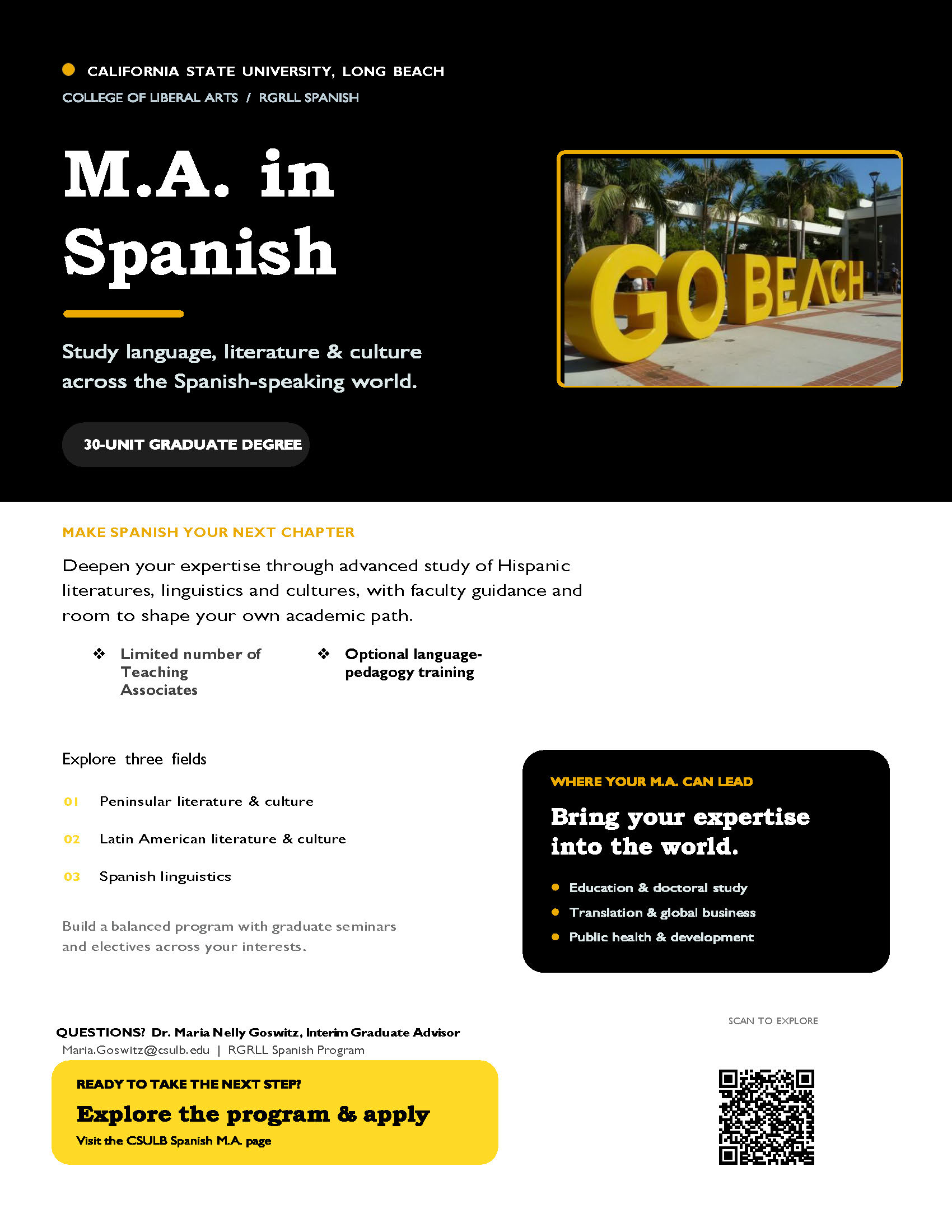 M.A. in Spanish Flyer