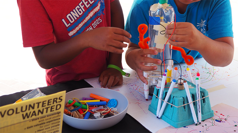 contraption made with arts and crafts materials