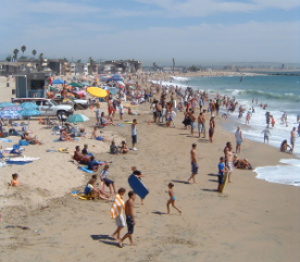 Fig. 8 - crowd of people on the beach