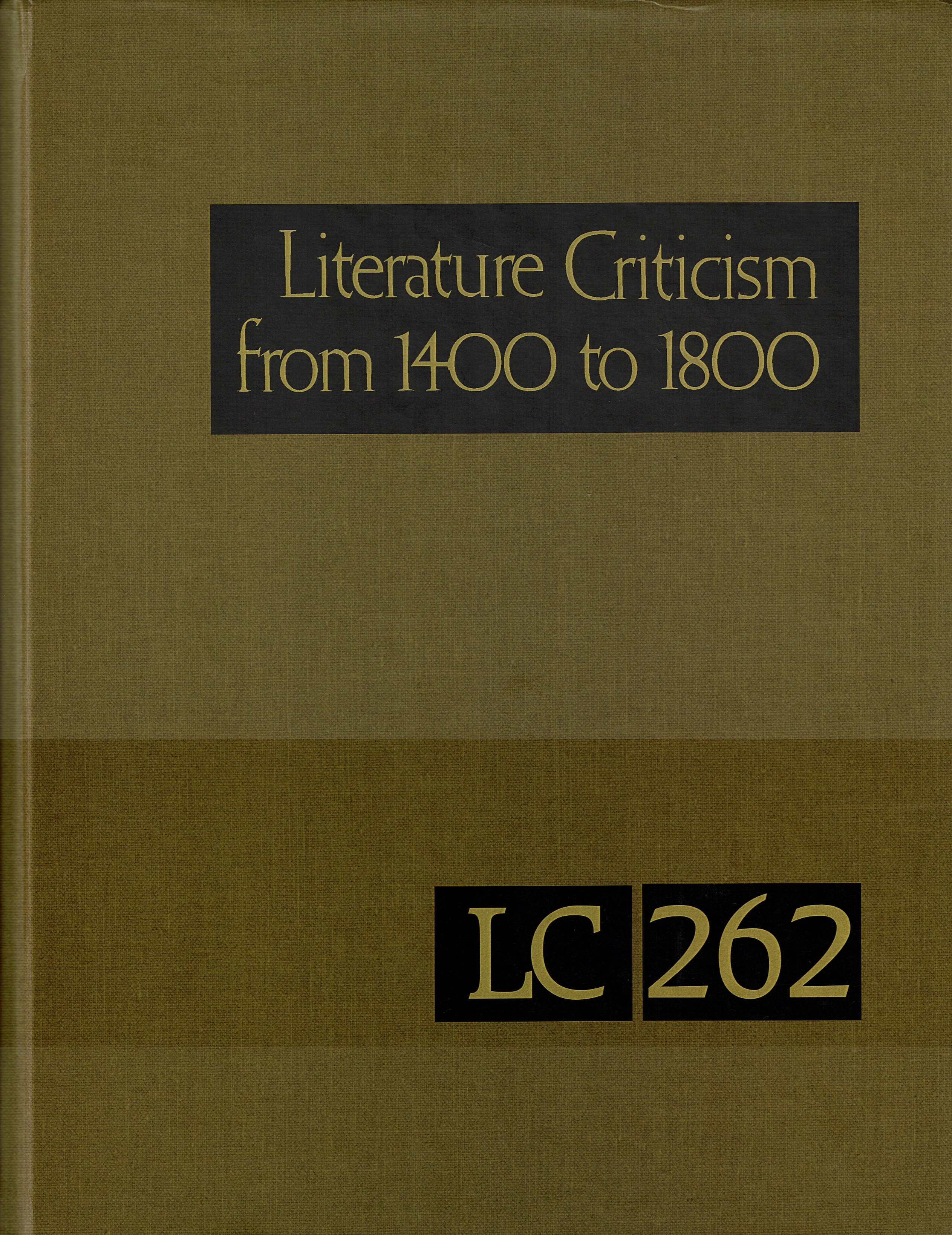 Literature Criticism from 1400 to 1800 Journal Cover
