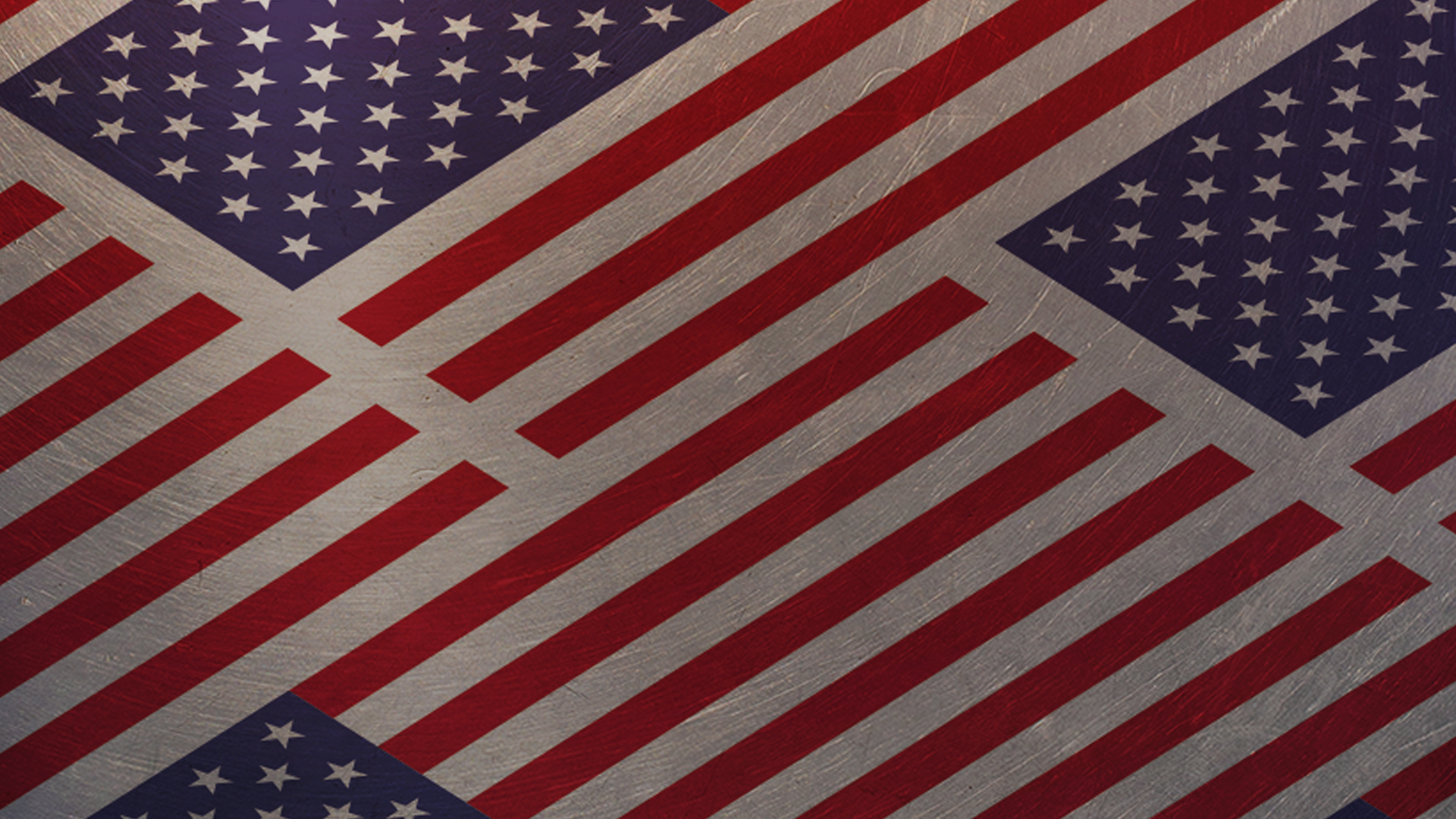 illustration of many American flags