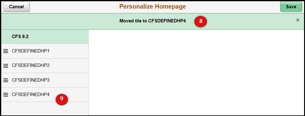 Confirmation of Movement