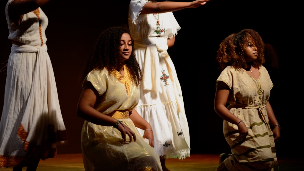 Students show Ethiopian dress and dances as part of the African Cultural Extravaganza.