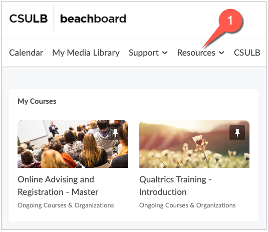 screen capture of beachboard home page