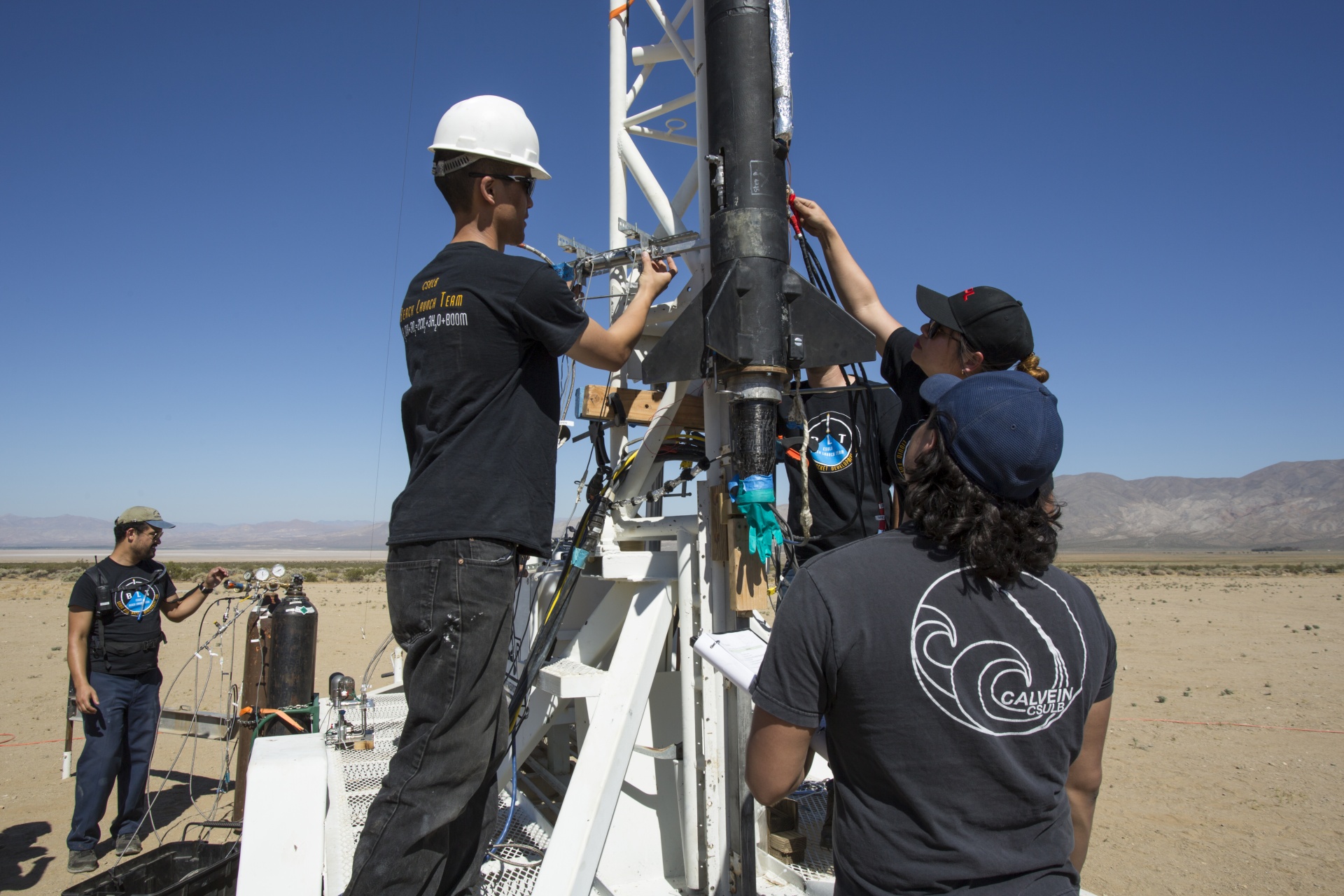 The team prepares for launch.