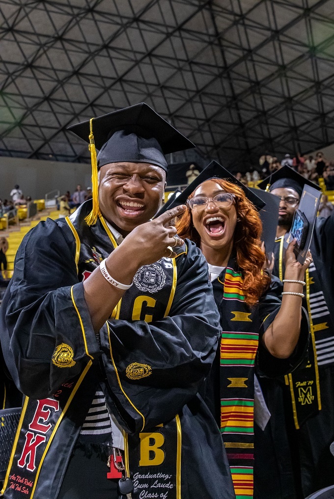 Students pose from the crowd at the 2022 Black and Pan Afric