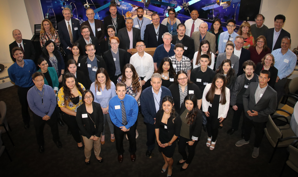 Boeing Scholars 2018 standing in a row