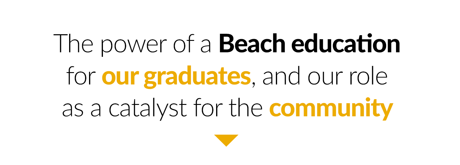 The reach and power of a Beach education for our graduates, 