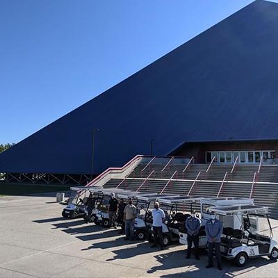 Beach building services carts