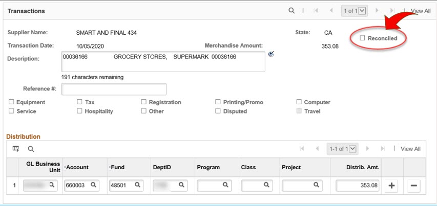 MP 4.0 Reconciliation checkbox