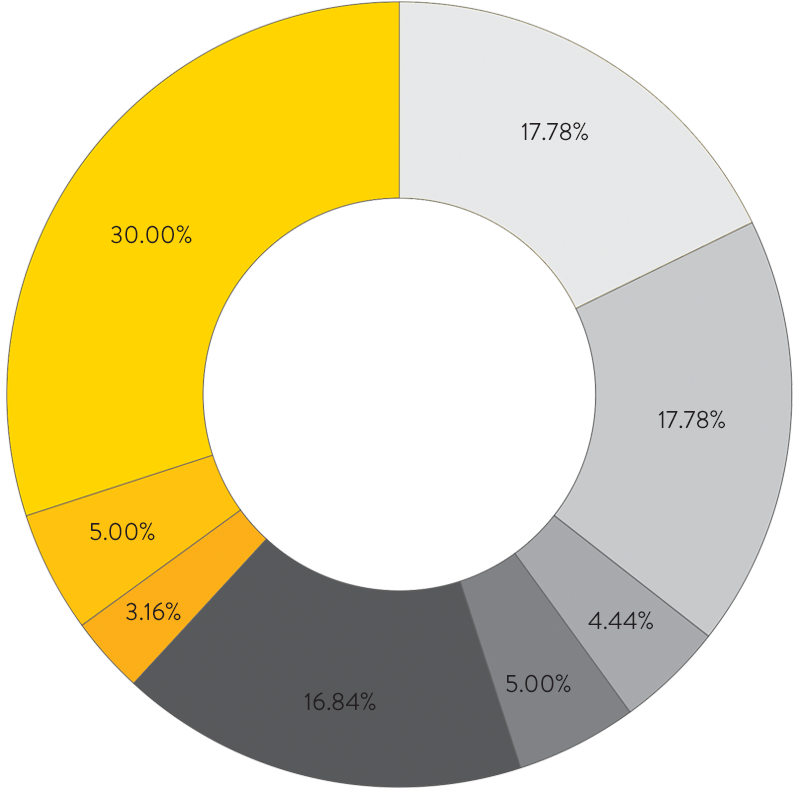 By the number Pie chart