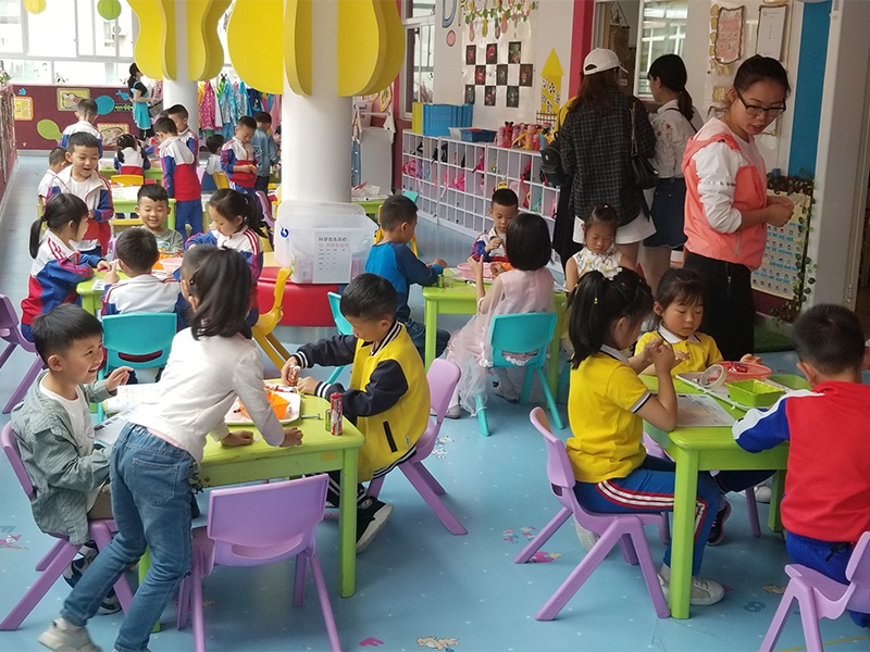 Chinese school children in classroom