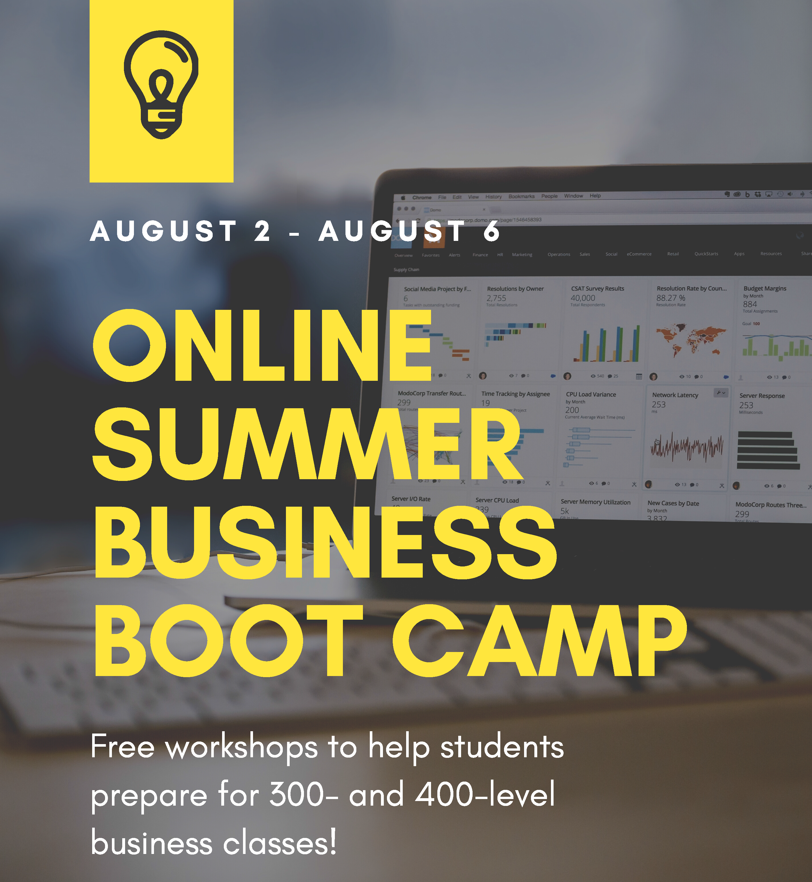 Online Summer Business Boot Camp Aug 2-6