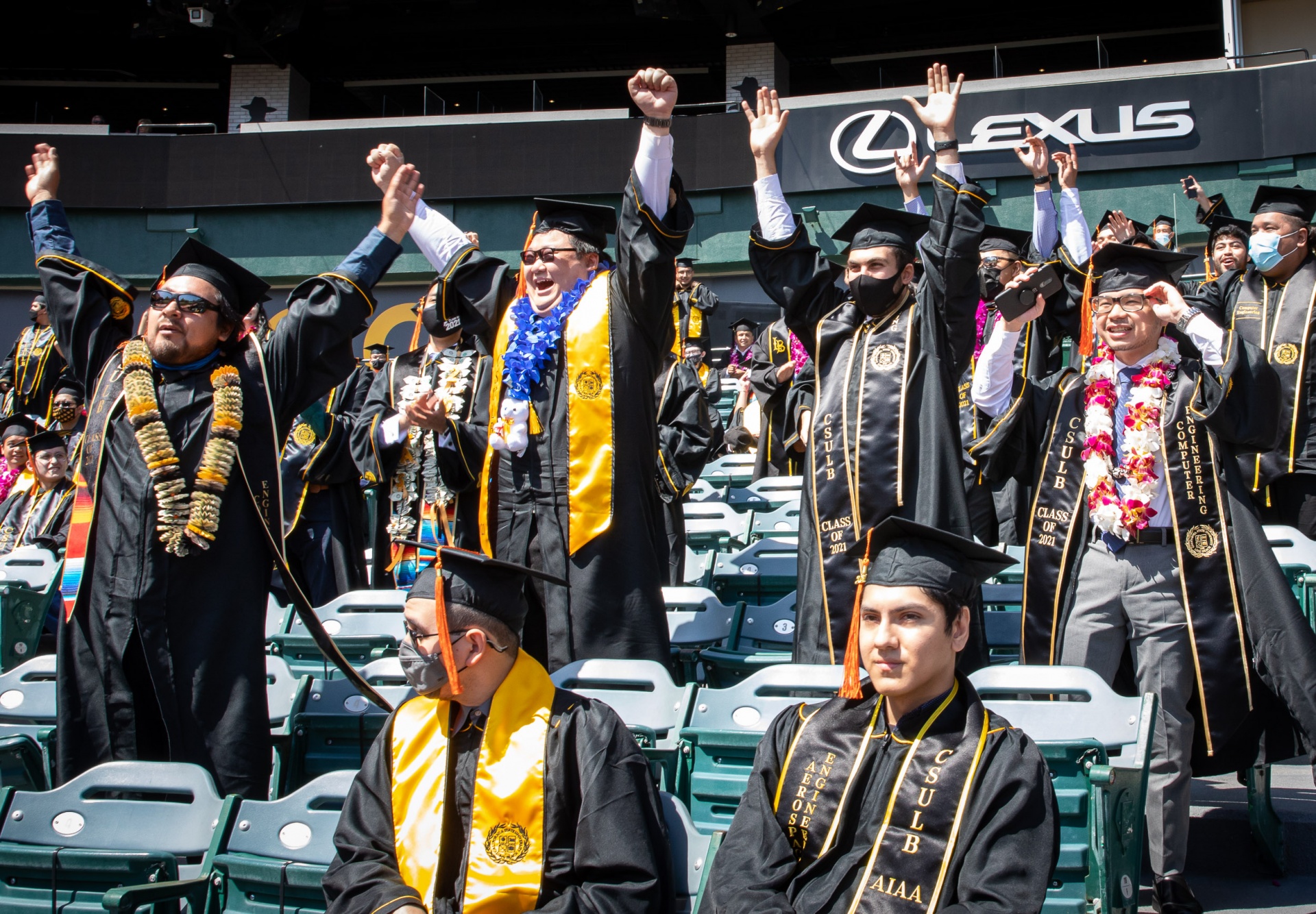 Group of students celebrating