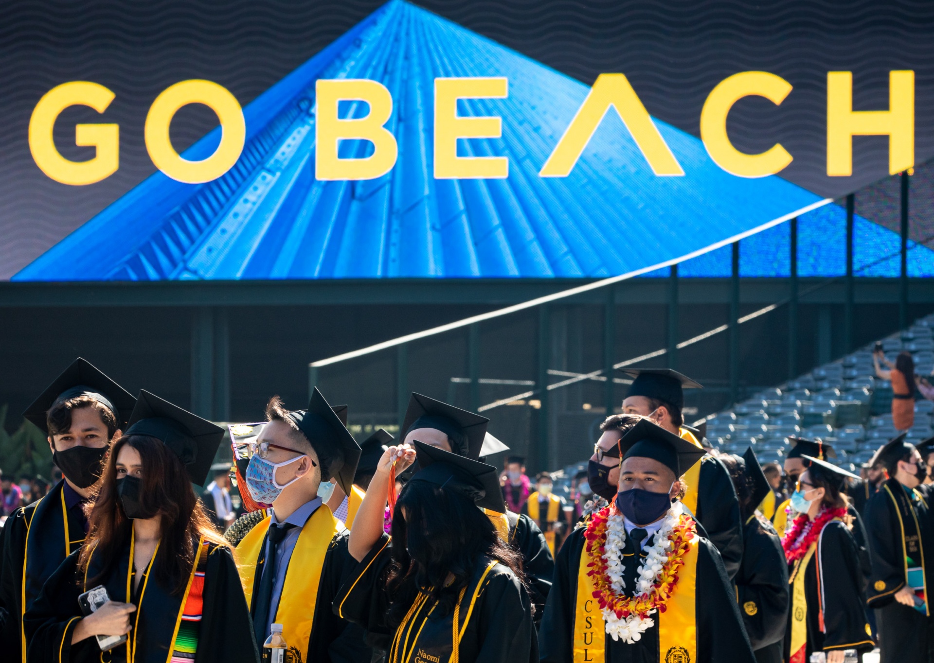 Go Beach slogan on monitor