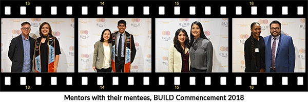 montage of mentor-mentee photos from 2018 Commencement