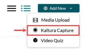 Kaltura Capture highlighted